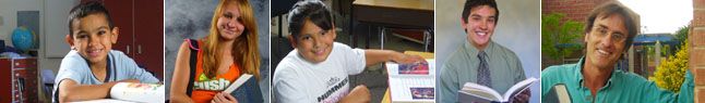 Photos of happy readers